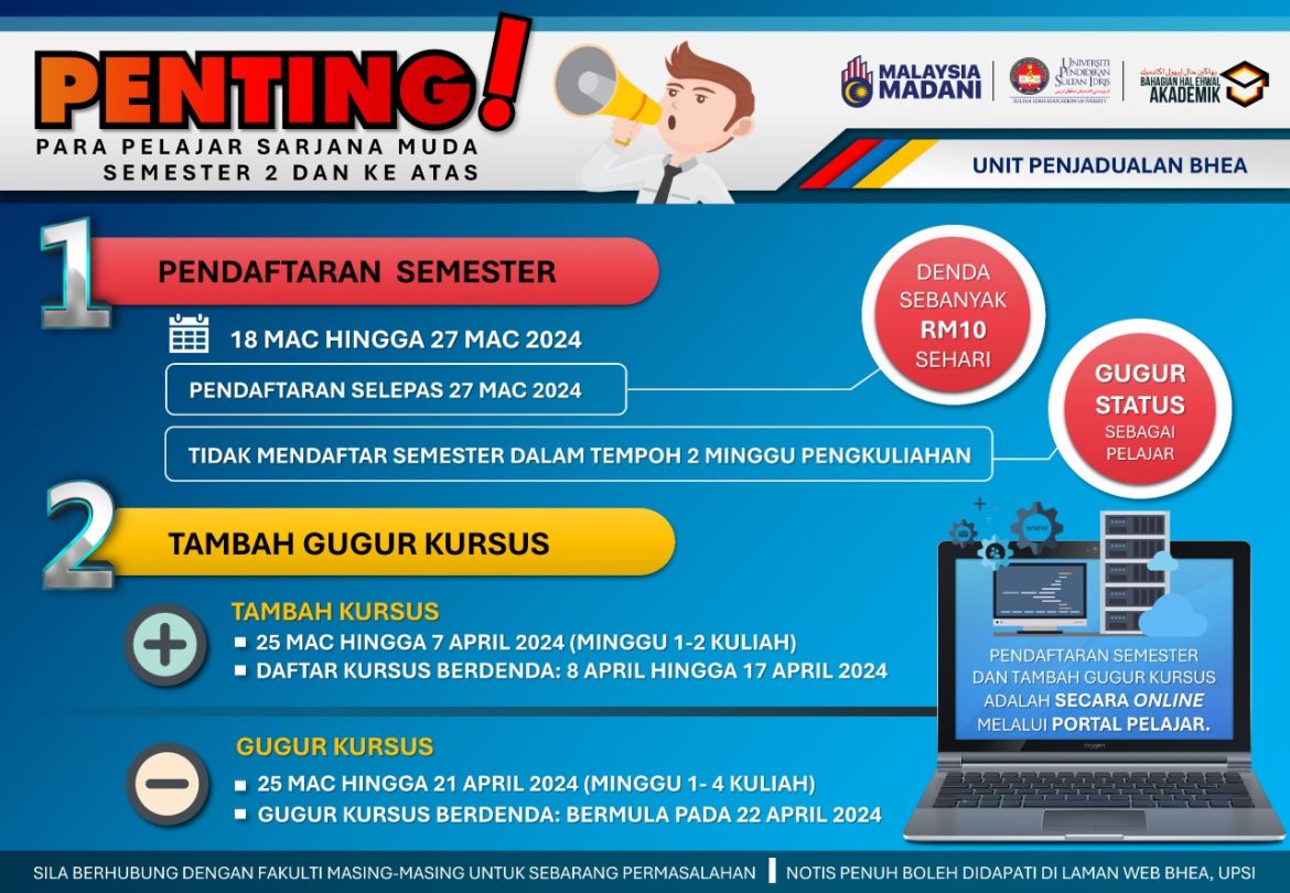 Pendaftaran Semester 2 Dan Ke Atas Sesi 2024/2025 – FAKULTI KOMPUTERAN ...